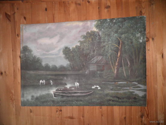 Картина с чердака Холст/Масло,Н/Х.Ср.20-го века.С рубля.