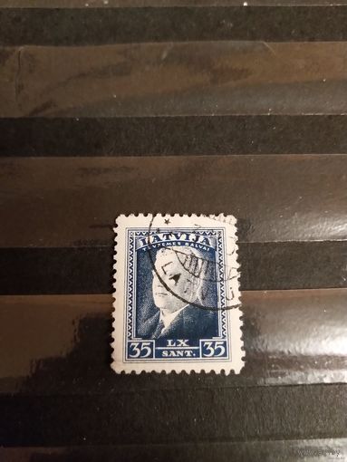 1937 Латвия Мих 259 зуб 10 Карлис Улманис премьер-министр Латвии (5-1)