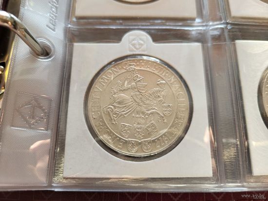 100 шиллингов 1977 Серебро 24 грамм 640 пробы 0,494 унции! Австрия 500 лет монетному двору Халль-ин-Тироль! ВОЗМОЖЕН ОБМЕН!