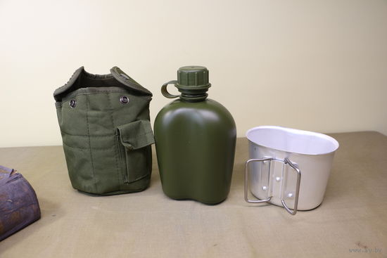 Военная комбинированная фляга, новая. Распродажа коллекции вещей. С РУБЛЯ! АУКЦИОН!