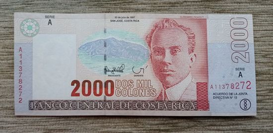 Werty71 Коста-Рика 2000 колон 1997 банкнота