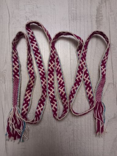 Поясок пояс, самотканый,  домотканая