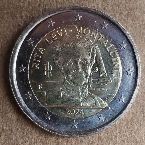 Италия 2 евро 2024 г., Рита Леви-Монтальчини , UC# 113