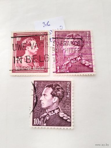 Бельгия 1936  3м    король Леопольд