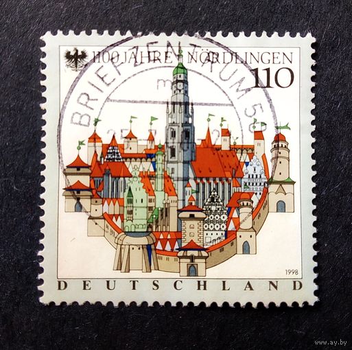 Марка Германия 1998 год 1100 лет Нёрдлингену
