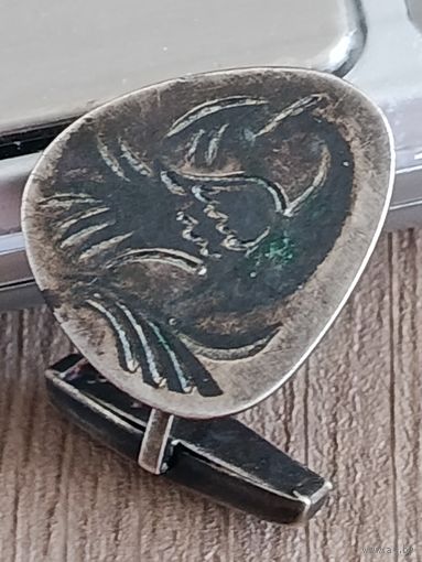 Запонка серебро 875