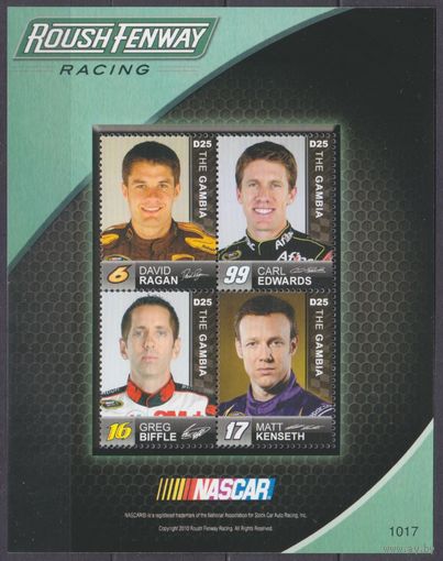 2010 Гамбия 6262-6265KL Гоночная команда Roush Fenway Racing 7,50 евро