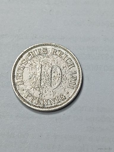 Германия  10 пфеннигов 1911 года . F