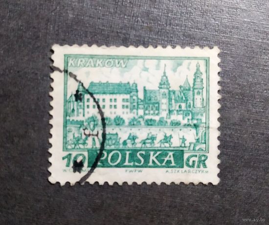 Марка Польша 1960 год Города