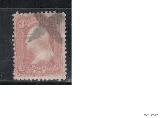 США-1861, (Мих.18),  гаш.  , Стандарт, Президенты, Вашингтон (3)