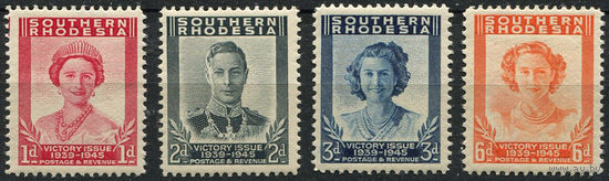 Южная Родезия 1947 ** Победа серия 4 марки (SG 64-67), Британские колонии