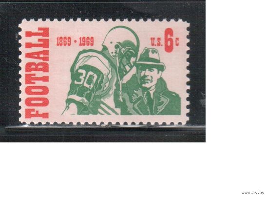 США-1969, (Мих.993) , **, Спорт, Американский футбол (одиночка)