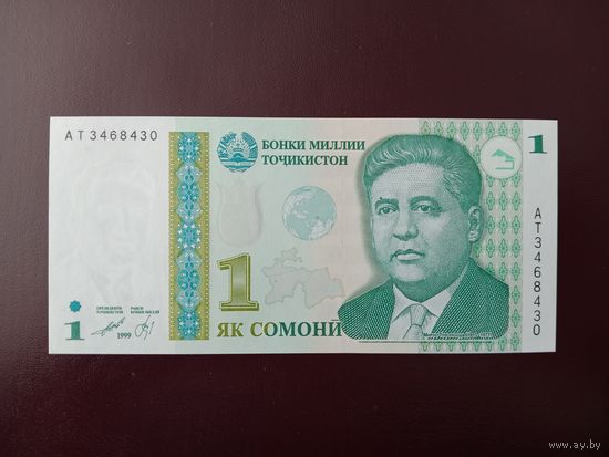Таджикистан 1 сомони 2010 UNC