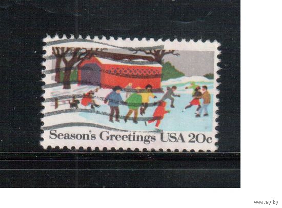 США-1982, (Мих.1609) , гаш. ,Рождество, Новый год  ,
