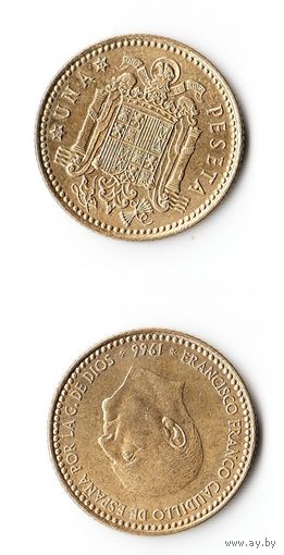 1 песета Испания 1966 года