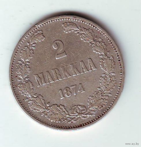 Русская Финляндия. 2 марки 1874 года