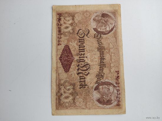 20 марок дарлинг кассе 1914
