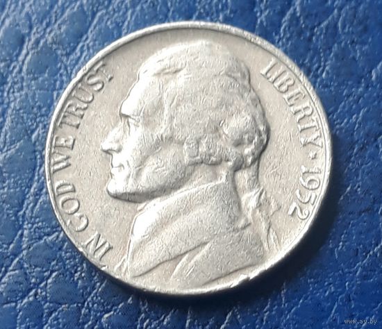5 центов  1952 P США Джеферсон