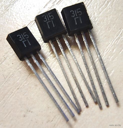 КТ315Г1 ((цена за 6 штук)) Транзистор NPN, 0.1А, 35В КТ315Г КТ315