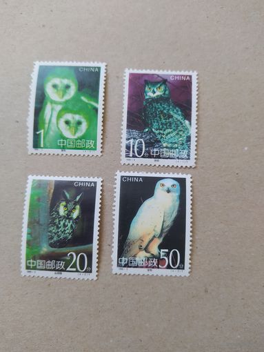 Китай серия марок 1995 г. Совы