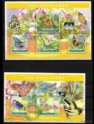 МАЛИ  2022 ФАУНА ЖИВОТНЫЕ СЕРИЯ  БЛОКОВ сто