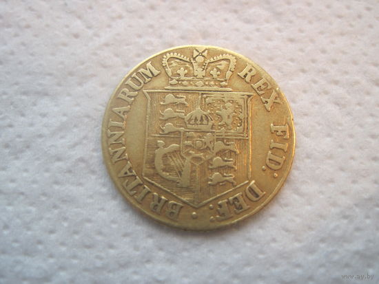 Золото 917 проба Редчайшие 1\2 соверена Великобритания 1818 год Лондон Георг 3