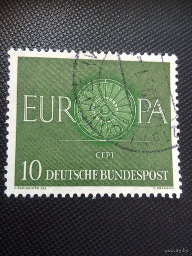 ФРГ. Европа септ. 1960г. гашеная