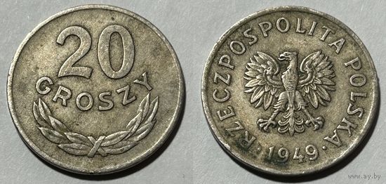 20 грошей 1949 Польша Никель