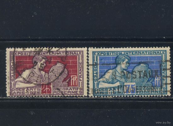 Франция 1924-5 Международная выставка искусства в Париже Гончарство #212,214