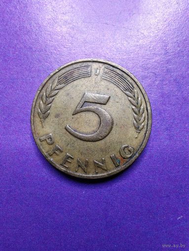 Германия ФРГ 5 пфеннингов 1949 J