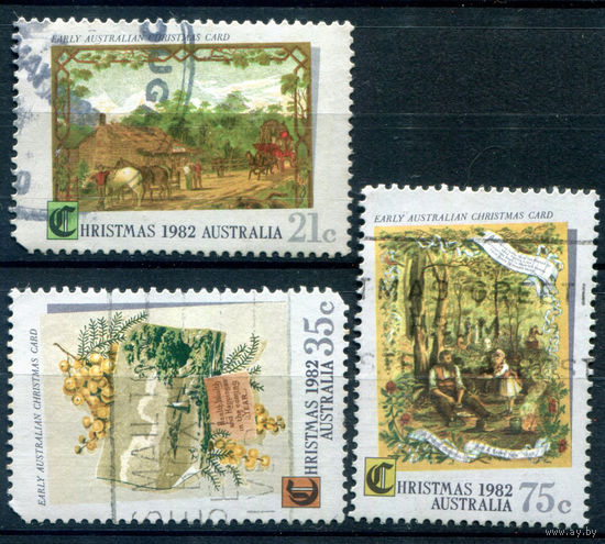Австралия - 1982г. - Рождество - 3 марки - полная серия, гашёные [Mi 802-804]. #3-WB-85-A-2