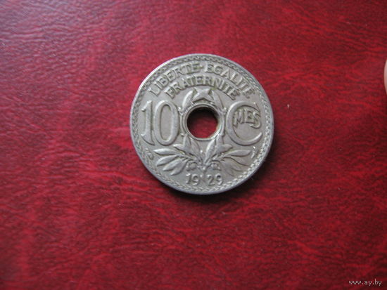 10 сантимов 1929 год Франция