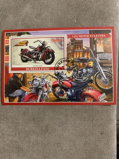 Буркина Фасо 2019. Мотоциклы. Indian 74CI. Блок