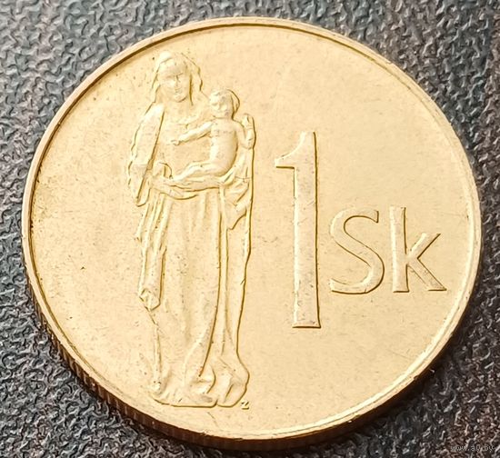 Словакия 1 крона, 1993    ( 1-3-7 )