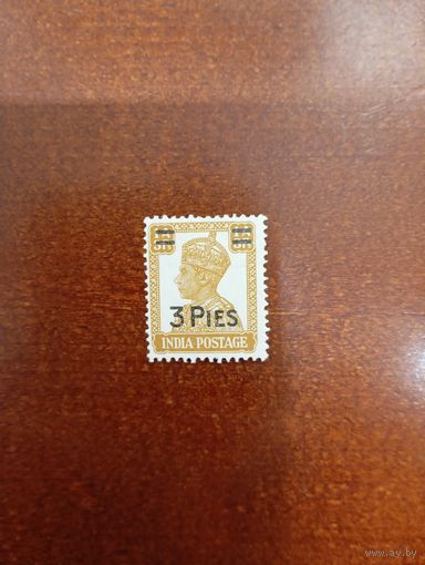 Индия Георг VI надпечатка
