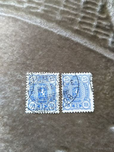 1889 Россия Великое княжество Финляндское мих 31 зуб 14 на 13 и 12 1/2 герб (5-5)