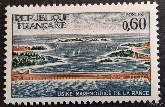 Франция. 1966г. Mi1566**. Приливная электростанция в устье реки Ранс.