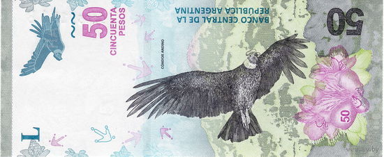 Аргентина, 50 песо, 2018 г., UNC