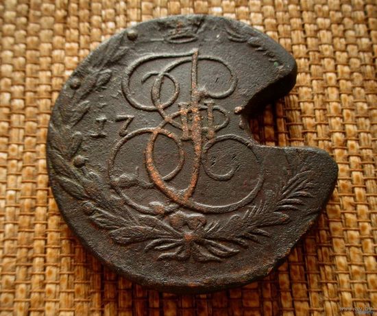 ТОРГ! 5 копеек 17**! Красивая патина! Екатерина II Российская Империя! ВОЗМОЖЕН ОБМЕН!