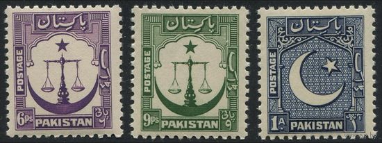 Пакистан 1948**  Стандарт (SG#25-27)