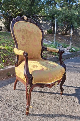 Кресло красного дерева, 19 век, массив.