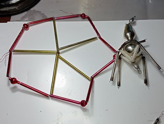 Ёлочная игрушка Стеклярус , СССР .