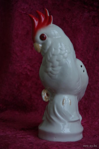 Статуэтка фарфоровая  "  Попугай - светильник "