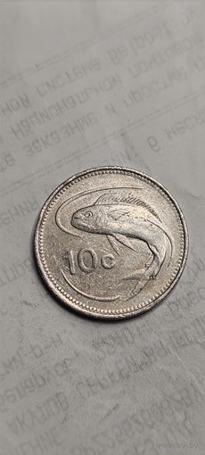 Мальта 10 цент 1986