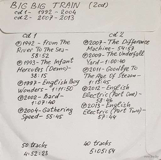 CD MP3 дискография BIG BIG TRAIN 2 CD