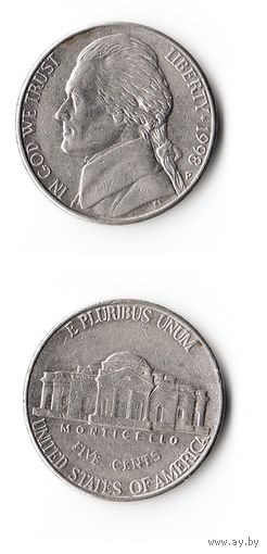 США 5 центов 1998 (P) года