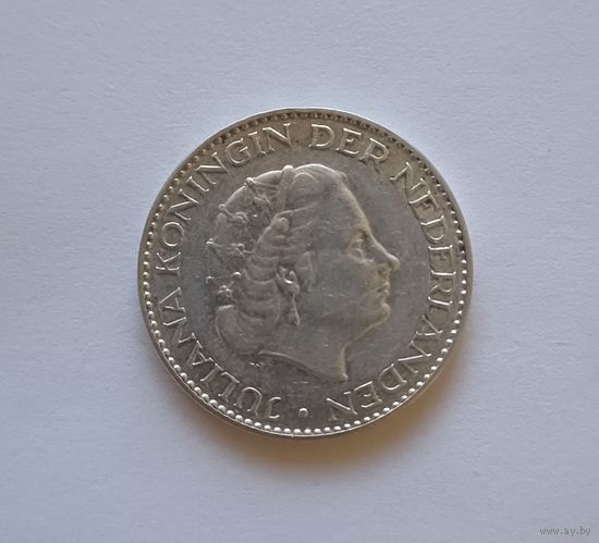 1 гульден. 1955г. 720 пр.,  Нидерланды .