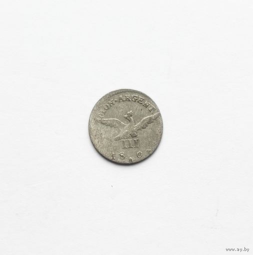 Прусское королевство. Фридрих Вильгельм III. Берлин. Три крейцера 1803 г. Хорошее состояние!