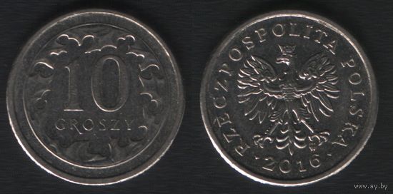 Польша y279 10 грош 2016 год (mw) (_5