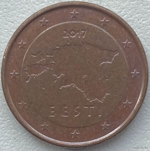 Эстония 1 евроцент 2017 г.